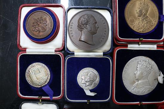 A Collection of 18 British Commemorative medals, see list below;